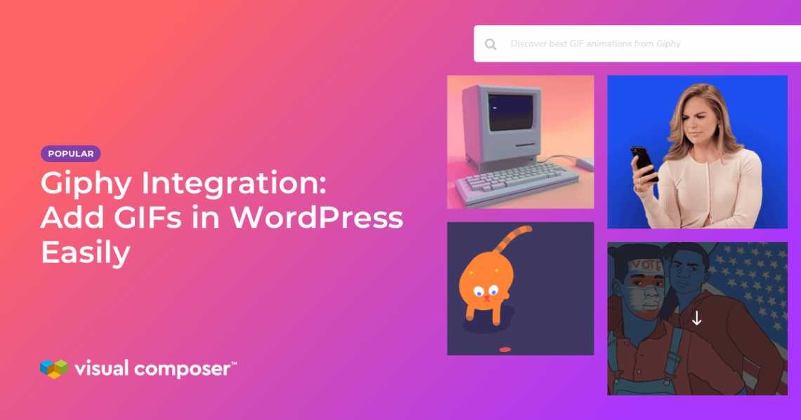 How to add GIFs in WordPress from Giphy with Visual Composer