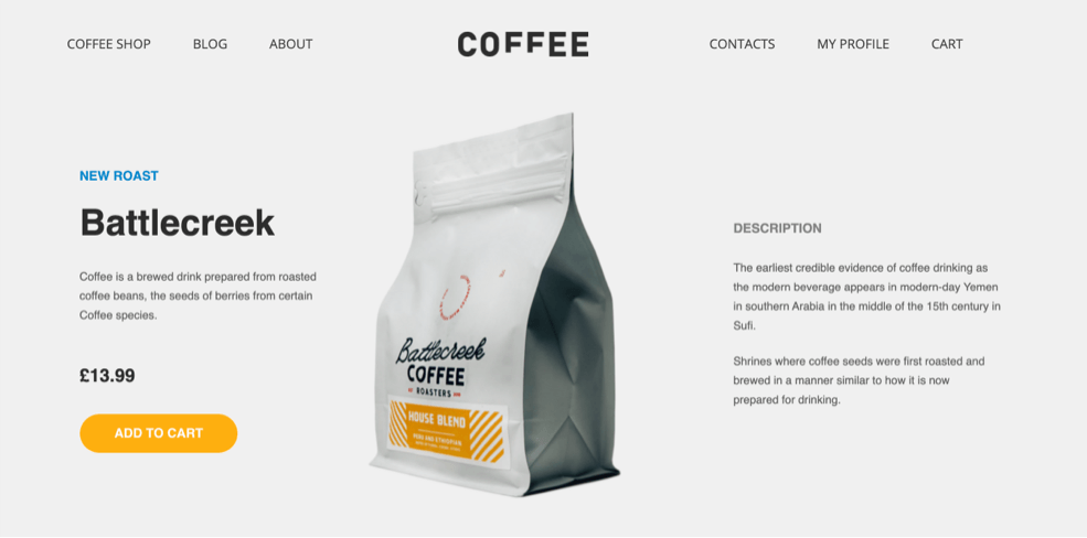 Battlecreek coffee page