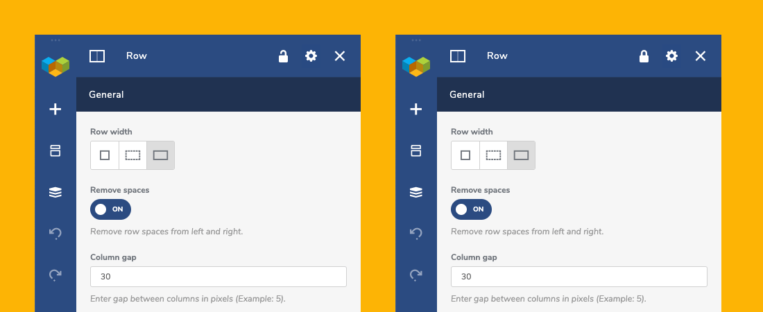 How to lock elements in Visual Composer