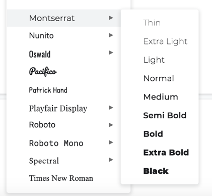 Font family