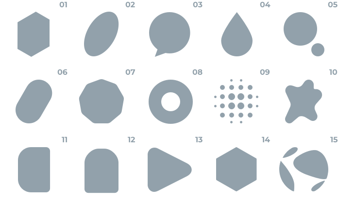 Preview for first 15 SVG masks from kit