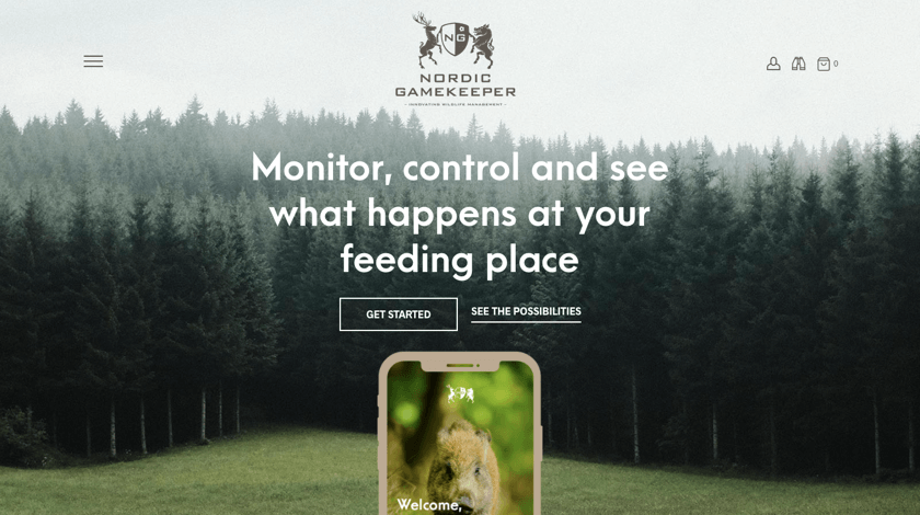 Nordic Gamekeeper Website made in Visual Composer