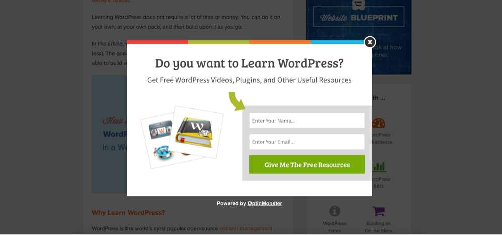 Popup wpbeginner