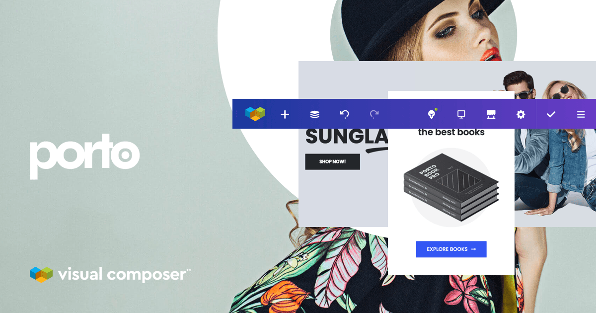 Visual Composer available within Porto Theme for WordPress