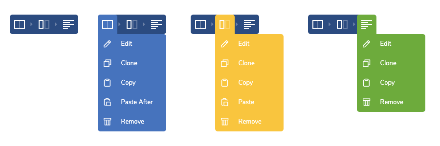 Visual Composer controls