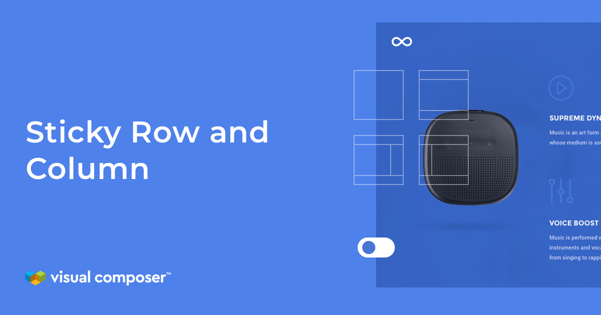 Sticky rows, columns, and sections in Visual Composer for WordPress